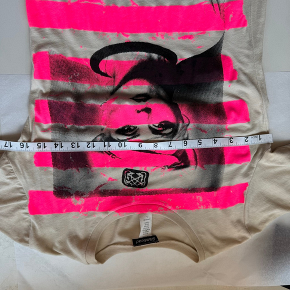 Y2K Vintage Glamhead Tee Blondie Debbie Harry TShirt Top Women’s L Raw Edge - Picture 4 of 10
